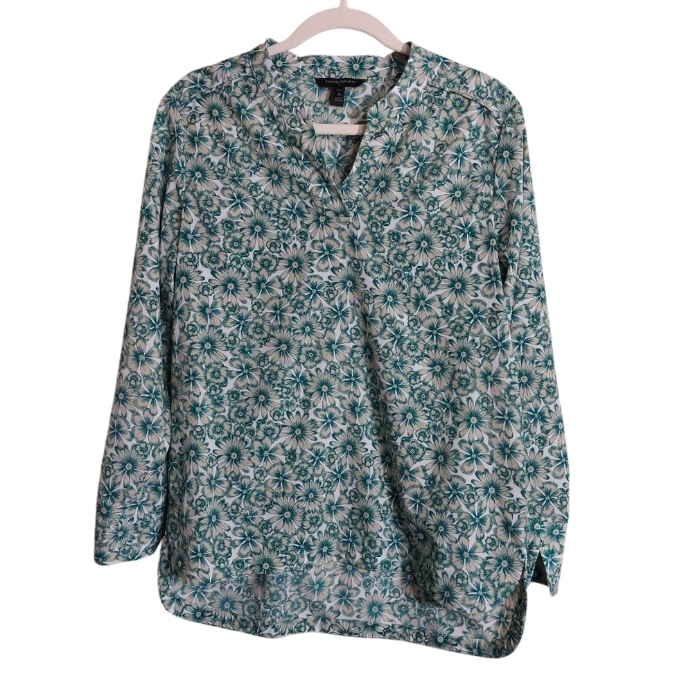 Banana Republic Factory Long Sleeve Floral Print Tunic- size S